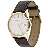 Frederique Constant Herren-Armbanduhr XL Slim Line Analog Quarz Leder FC-220NW4S5