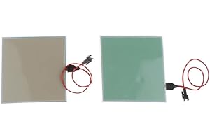 BESSTUUP Elektrolumineszierende EL-Hintergrundbeleuchtung mit Wechselrichter, 4 Farben, 10 x 10 cm, Blau