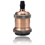 【Einfache Installation】Speziell für Standard E27 konstruiert, und E27 vintage Glühbirne ist perfekt auszuwählen. Hinweis: Lampe und andere Zubehör sind nicht im Lieferumfang enthalten.