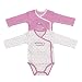 SALT AND PEPPER Baby Girls V-Neck Long Sleeve Bodysuit -  Multicoloured - 0-3 Months