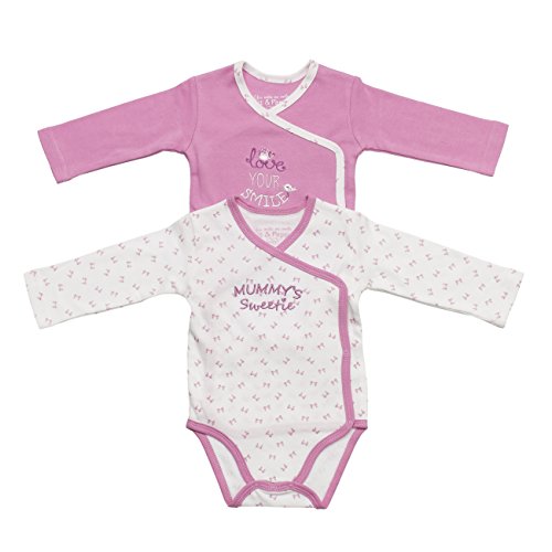SALT AND PEPPER Baby Girls V-Neck Long Sleeve Bodysuit -  Multicoloured - 0-3 Months