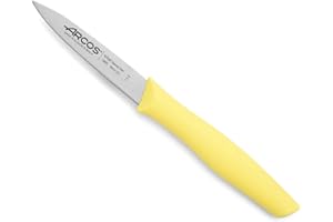 Arcos Séries Nova - Couteau D'Office Couteau à Éplucher - Lame Acier Inoxydable Nitrum 85 mm - Manche Polypropylène Couleur Jaune