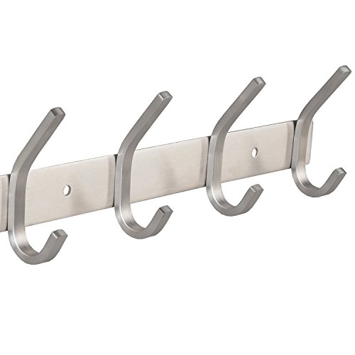 Nehome Garderobenhaken Hakenleiste Kleiderhaken Edelstahl Garderobenleiste 6 Haken Belastbar bis ca. 30kg - 3