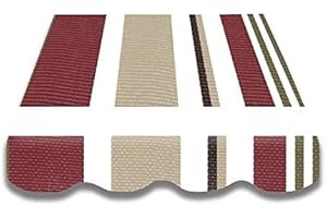 HOME & TRENDS home Trends SPD088 Awning Cloth Replacement Fabric, Various Colours, Dimensions, 4 x 3 m Awning Fabrics with Valance, Ready Sewn with Border SPD088