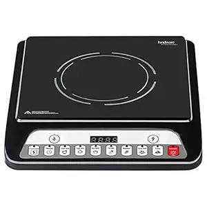 Hindware Induction Cooktop, Digital Display, 7 Preset Menus, Auto Shut-Off Sensor, 1 Year Warranty