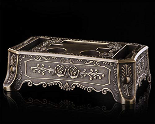 Joeesun Cadre en alliage plaqué argent KTV multi-fonction avec cadre en alliage de motif en plastique blanc, ornements en bronze