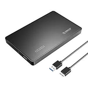 ORICO 2.5 inch USB3.0 SATA External Hard Drive Enclosure for 9.5mm 7mm 2.5 Inch SATA HDD and SSD Up to 4TB Tool-Free UASP Supported [Hard Drive NOT Included]