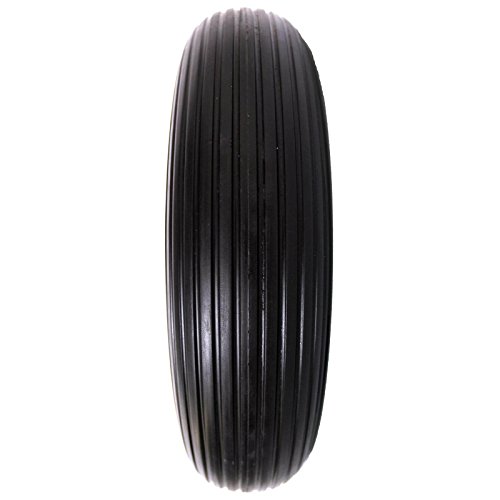 Pannensicheres Schubkarrenrad, Vollgummi-Reifen mit Präzisions-Kugellager, Universal Schubkarren-Reifen PU auf Stahlfelge mit 150 kg Traglast - 6