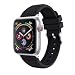 Produktbild Uhrenarmband für Apple Watch Serie 4 40MM / 44MM, Jamicy ® Sport weicher Silikon-Uhrenarmband (für Apple Watch Serie 4 44MM, Schwarz)
