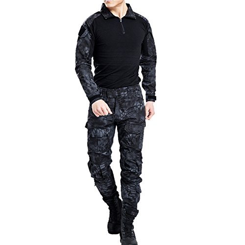 Vividda Hommes Tactique EDR Combat Uniforme Veste Chemise & Pantalons Costume Armée Militaire Airsoft Paintball Chasse Tournage Guerre Jeu S