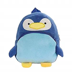 fasno soft toy penguin school bag backpack for kids 3 to 5 years,girls,boys,children best birthday gift for kids return gift/ school bag/ travelling carry picnic bag/penguin Plush bag-Blue,Pack of 1