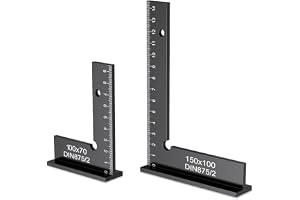 Låsvinkelset, 2 stycken 90° anslagvinkel snickarvinkel, 150 x 100 och 100 x 70 anslagvinkel metall för exakt arbete inom meta