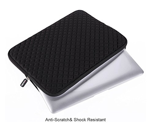 iCozzier 11,6-12.5 Zoll Diamantstil handliche Hülle für Laptop/ Notebook/ Chromebook/ MacBook Air 11/ Ultrabook – Schwarz - 6