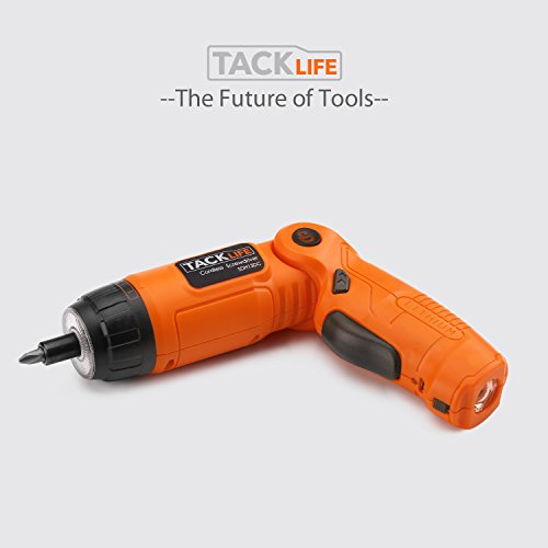 Tacklife SDH13DC Advanced Akku-Bohrschrauber 3-Position&6-Geschwindigkeitsregelung inkl.10 Bits USB-Ladegerät, LED Licht, 3.7Volt, Max. Drehmoment 4.0N.m(Orange-Schwarz ) - 9