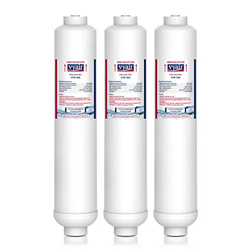 Vyair VYR-35A Fridge Freezer Water Filter Cartridge Compatible with Samsung Aqua Pure Plus DA29-10105J, HAFEX, DA2010CB, 5231JA2003B 5231JA2010B, WSF-100, EF9603, LG BL-9808 K32010CB, USC100 (3)