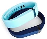 Set Large L 1pc Light Blue 1pc Navy Replacement Bands with Clasps for Fitbit FLEX Only /No tracker/ Wireless Activity Bracelet Sport Wristband Fit Bit Flex Bracelet Sport Arm Band Armband
