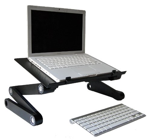 Uncaged Ergonomics WorkEZ Professional Notebook Computer Riser Foldable Lap Desk for Bed and Couch – Black-P schwarz - 5
