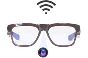 OhO sunshine Gafas de cámara WiFi de 64 GB, transmisión de video solo y fotos desde gafas a aplicación con cámara Ultra Full HD y lente de bloqueo de luz azul de transición