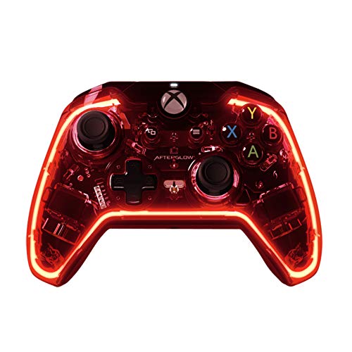 Preisvergleich Produktbild RQINW Xbox one Controller, kabelgebundener Gamecontroller, transparente benutzerdefinierte RGB-Blendung, für Win 8 oder höheres System