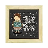 YaYa Cafe™ Teachers Day Gifts, 6 x 6 inches Desk Clock Thank You Great Teacher Canvas