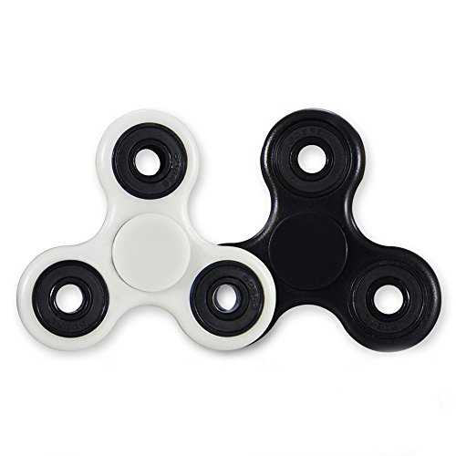 MCHSHOP 2 PCS Tri-Spinner Fidget Toy Stress Reducer With Premium Hybrid Ceramic Bearing Hands Fidget Spinner Toy Perfect For ADD, ADHD, Anxiety and Autism Adult Children (Black+Grey) MCHSHOP 2 PCS Tri-Spinner Fidget Toy Stress Reducer With Premium Hybrid Ceramic Bearing Hands Fidget Spinner Toy Perfect For ADD, ADHD, Anxiety and Autism Adult Children (Black+Grey)