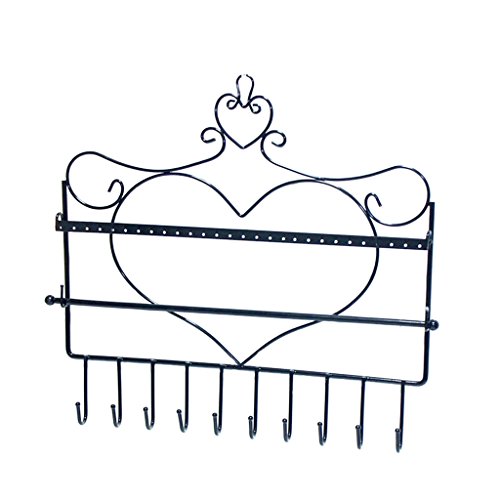 Gazechimp Wand Schmuckhalter Schmuck Aufbewahrung Display Hänger Haken Schwarz - 2
