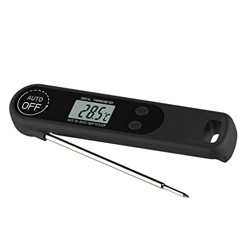 Preisvergleich Produktbild Sharplace Digital Fleischthermometer Grillthermometer Küchenthermometer mit langer Sonde, LCD-Bildschirm, schwarz