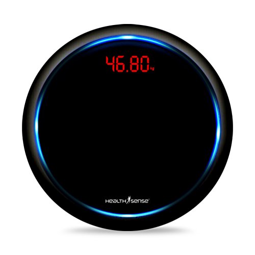 Health Sense PS139 Blue Orbit Digital Personal Weighing Scale (Black)
