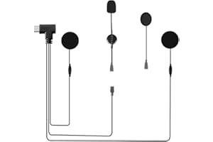 EJEAS Écouteurs de type C pour Q8 Mesh Bluetooth Moto Intercom Accessoires 16 broches