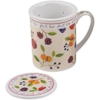 Excelsa   - Tazas de excelsa (Tisaniera), con filtro y tapa, de porcelana,1 undiad,Modelos surtidos