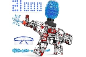 BuYou Gel Blaster Soft Bullet AKM-47 Electric with 21,000 Ammo for Teenagers and Adults Red (Red Camouflage) 14+