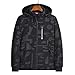 Produktbild Amphia Herren Baumwollmantel - Kurz, Stehkragen, Kapuzen Jacke - SportjackeHerren Wintermode Druck Hoodie Casual Sports verdickte Baumwolle Jacke Mantel
