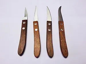 THW Wooden Fruit and Vegetable Carving Tool set, Brown