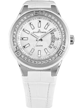 Jacques Lemans Unisex-Armbanduhr Miami Analog Quarz Leder 1-1776B
