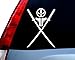 Produktbild SUPERSTICKI® Deadpool with Guns and Sword Aufkleber Decal Hintergrund/Maße in inch Vinyl Sticker|Cars Trucks Vans Walls Laptop| White |5.5 x 4 in|CCI738