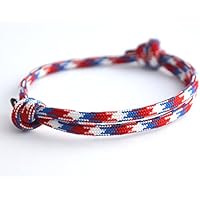 KOMIMAR Surfer Armband - cool lässiger Surf Style - Freundschaftsarmband - Surfer - Skater - Snowboarder - DIY - Geschenkidee - Handgemacht - Yachting - Skaterschmuck - Surferarmband - Frankreich - la France