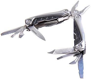 Huntington Traveler Mini Multitool: pliers with 8 tools, body and tools made of stainless steel, MT508IG-01