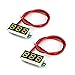 Price comparison product image LasVogos 2PCS 30V 0.28in 2 Wire LED Digital Panel Voltmeter Voltage Meter Volt Tester( Color:black)