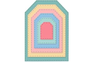 Craftelier - Set de Mini Troqueles Esenciales para Creaciones de Scrapbooking, Manualidades y Tarjetería | Forma de Etiquetas - Tamaño Aproximado entre 2,70 x 2,00 cm y 9,50 x 6,70 cm