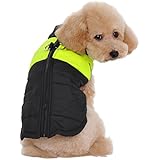 TQP-CK Hundeweste Winterjacke Hundemantel Haustier Jacke Wasserdicht Fuer Mittlere Und Kleine Hunde (Gruen L)