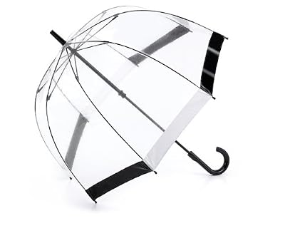 Fulton Parapluie cannes, Black & WhiteTrim (transparent) - L041 Black & White Trim
