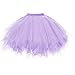 Produktbild DresseverBrand Damen Petticoat 50er Rockabilly Jahre Retro Tutu Ballet Tüllrock Cosplay Crinoline Lavendel Small/Medium