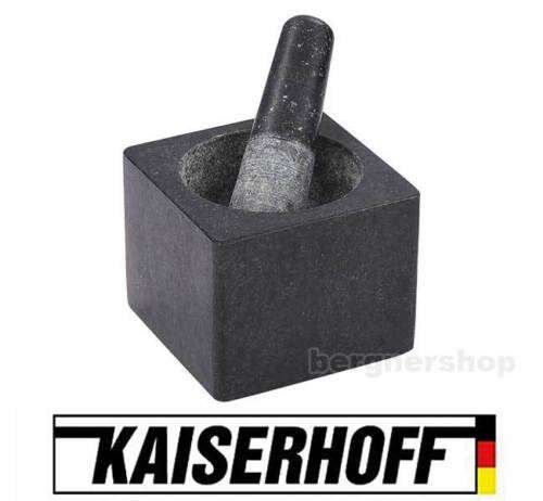 Mörser mit Stößel aus Granit Gewürz Zerkleinerer Kaiserhoff Neu KH-6358