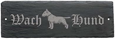 Weatherproof Sign GUARD DOG Bull Terrier "Dog 22 x 8 cm – Dog