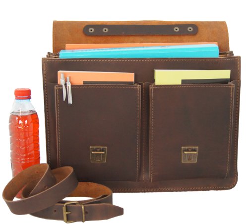 FREIHERR VON MALTZAHN Aktentasche GALILEO 2  38 cm  braun  BIO-Leder  T386-58   Lederpflege