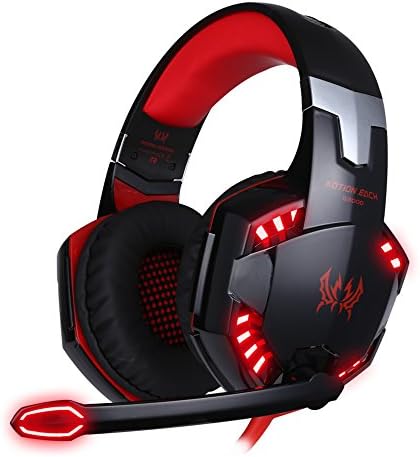 Gaming Headset Microphone ArkarTech PC Headphone Gamer with Mic LED 3.5mm Stereo G2000 for PC Computer Game With Noise Cancelling &amp; Volume Control