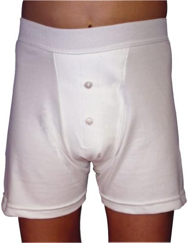 Mens Boxer Shorts (with built in pad) (L, White)