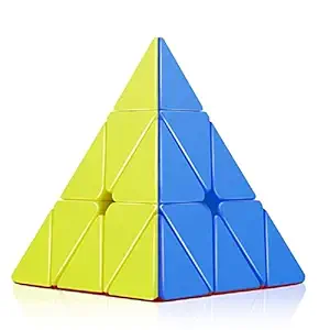Bighub Pyramid Stickerless Triangle Cube Puzzle, High Speed Cube for Kids