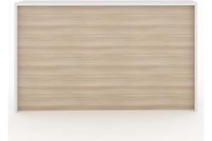 DUÓFIC MOSTRADOR de Recepción y Oficina. Fácil Montaje. Laminado con Frontal Color Acacia DE 25mm DE Grosor. Fabricado EN ESPAÑA. Envio a Toda la Peninsula. (185x105x50 cm)