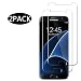 Produktbild Hoperain [2 Pack] Galaxy S7 Displayschutzfolie, [9H Härte] [Anti-Scratch] [Anti-Fingerabdruck] [3D Curved] [Hohe Auflösung] [Ultra Clear] gehärtetes Glas Displayschutzfolie für Samsung Galaxy S7